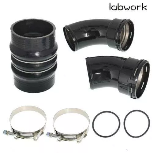 For 06-10 GM GMC Chevy Duramax LBZ LMM 6.6L Cold Side Intercooler Pipe & Boots