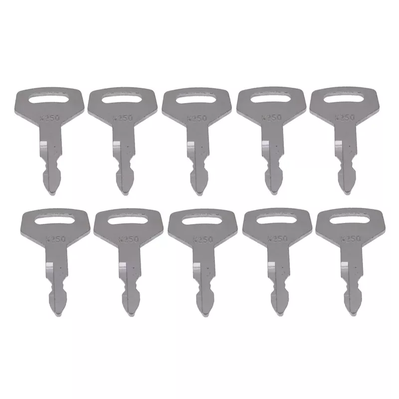 10 Pieces Key K250 for Kobelco Kawasaki MDI-Yutani New Holland CASE Excavator Heavy Equipment