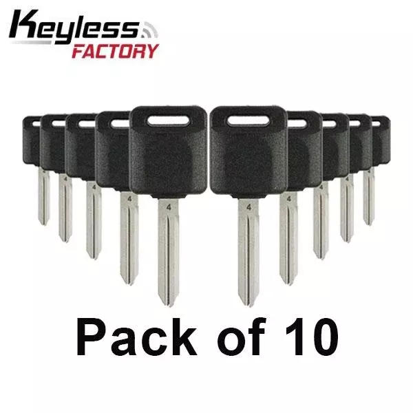 10 x 2002-2018 Nissan Infiniti NI04T Transponder Key (Bundle of 10)