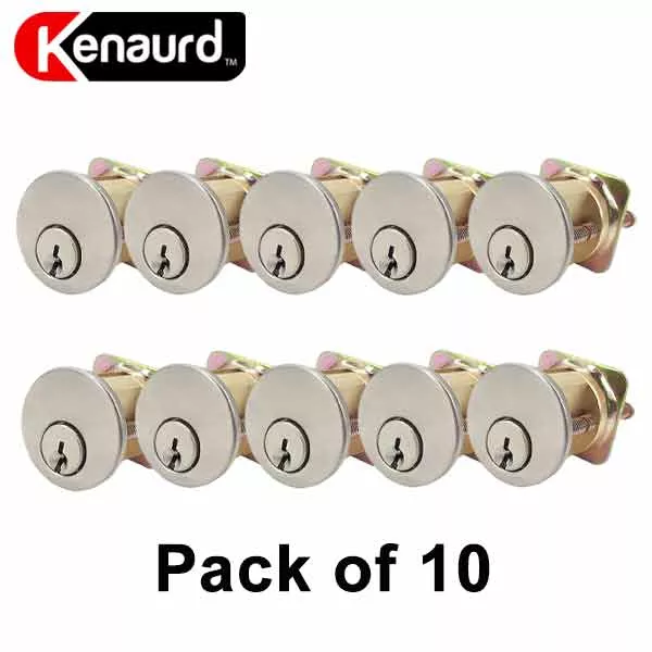 10 x Premium Rim Cylinders - 26D Satin Chrome - SC1 (Pack of 10)
