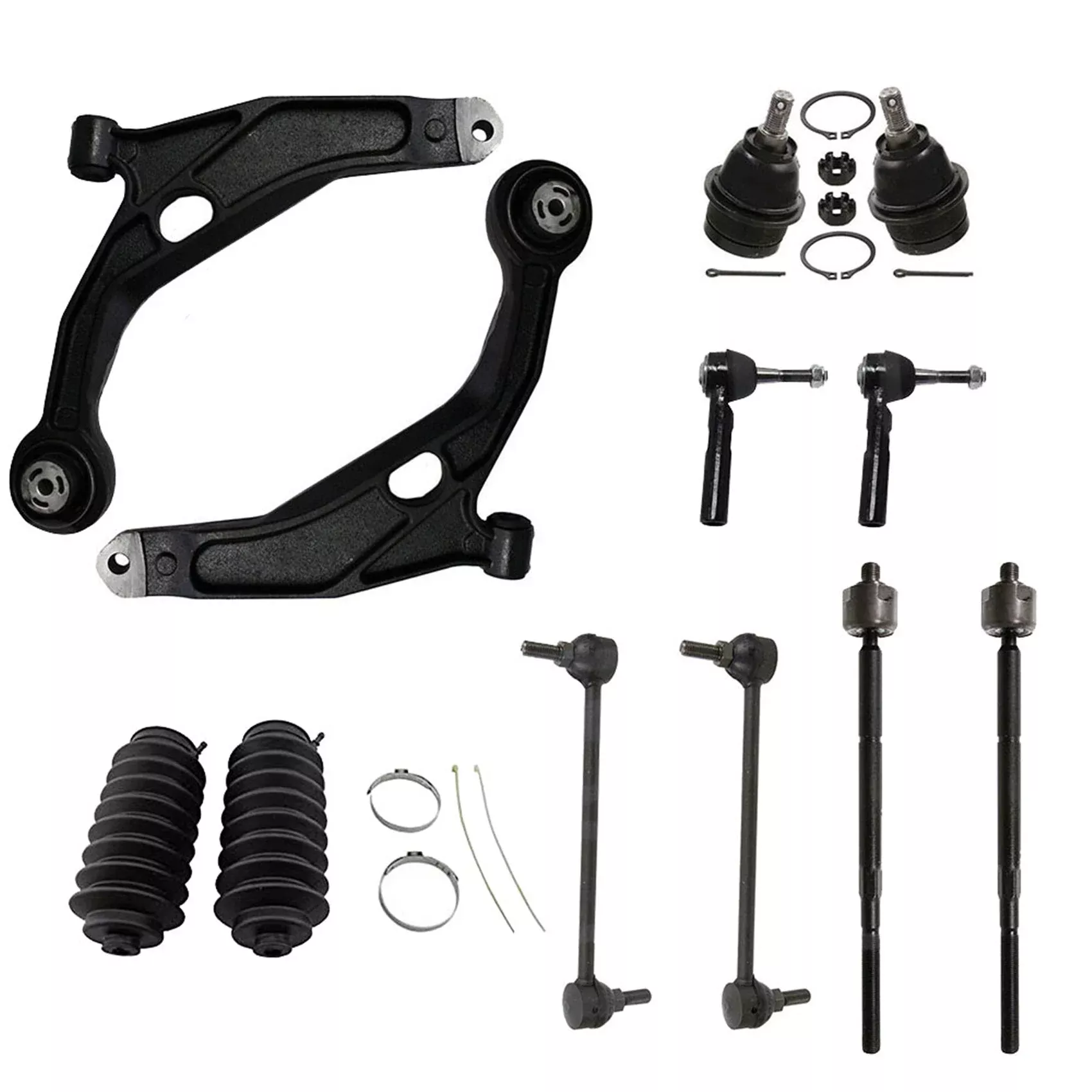 12pc Suspension Lower Control Arm Tie rods Kit For Dodge Journey 2009 - 2015