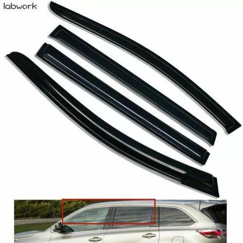 For 14-19 Toyota Highlander 4Pcs Rain Guard Vent Shade Window Visors Deflector
