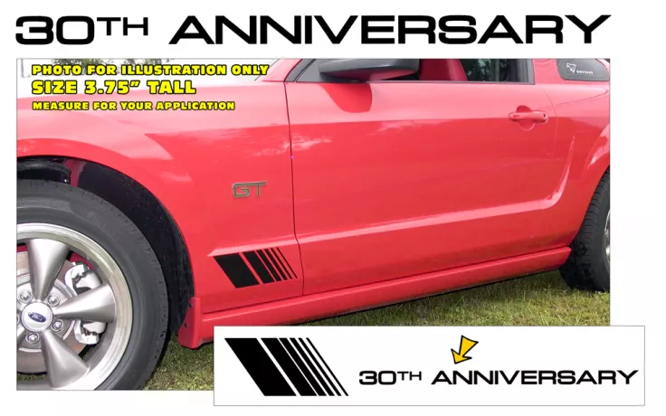1994 Mustang Small Fader Decal Kit – 30TH Anniversary Part # N207-30