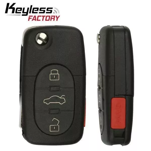 1997-2005 Audi / 4-Button Flip Key / PN: 4D0837231E / MYT8Z0837231 / 315 MHz (AFTERMARKET)