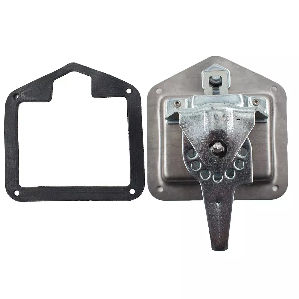 2 Trailer Door Latch T-Handle Lock Stainless Steel Keys For Camper RV Truck Tool