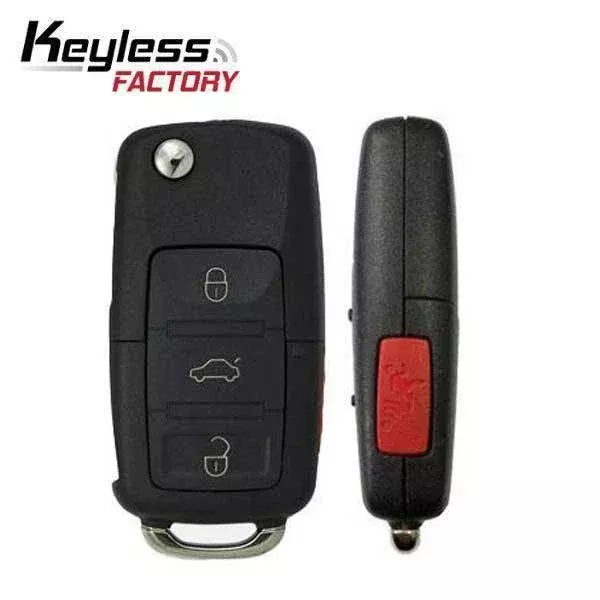 2002-2006 Volkswagen / 4-Button Flip-Key / 1J0959753AM (AFTERMARKET)