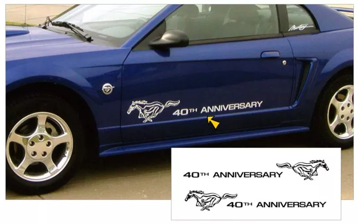 2004 Mustang 40TH Anniversary Pony Decal Set Part # N840 OEM