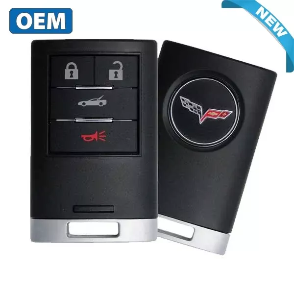 2005-2013 Chevrolet Corvette / 4-Button Smart Key / PN: 25926480 25926479 / M3N-5WY7777A (OEM Refurb)