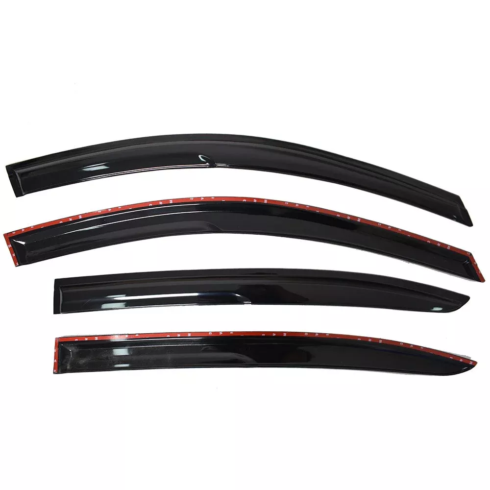 For 2008-2012 Honda Accord 4Door Sedan 3D Wavy Window Visor Gear 4pcs