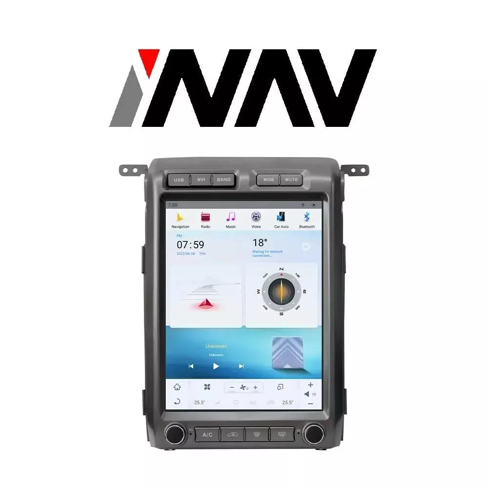 (2009 - 2014) Ford F150 Tesla Style 12.1" Android Ford Android Screen Replacement | GPS | WIFI | BT | A2DP | USB Multimedia