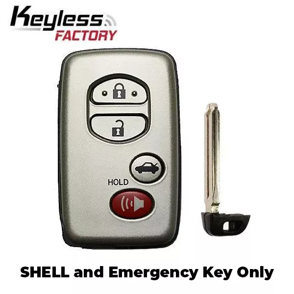 2009-2014 Toyota / 4-Button Remote Smart Key SHELL / HYQ14AAB HYQ14AEM HYQ14ACX (AFTERMARKET)