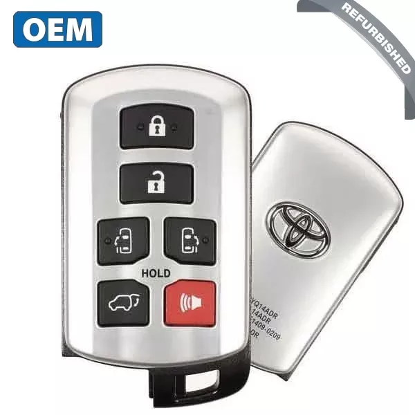 2011-2020 Toyota Sienna / 6-Button Smart Key / PN: 89904-08010 / HYQ14ADR (OEM Refurb)
