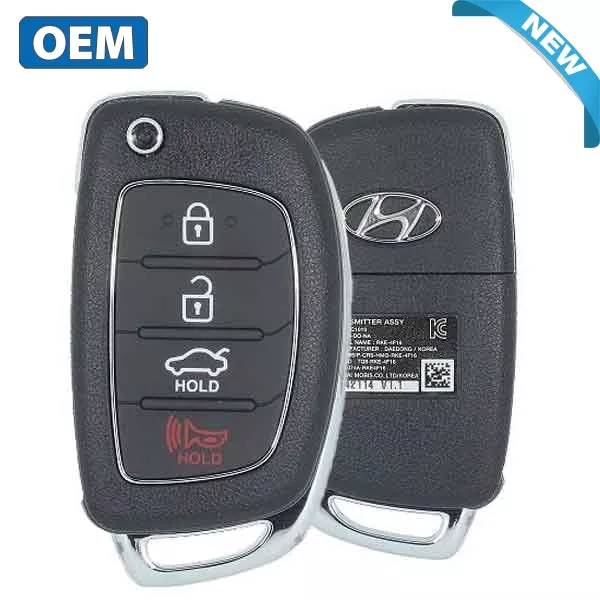 2015-2017 Hyundai Sonata / 4-Button Flip Key / PN: 95430-C1010 / TQ8-RKE-4F16 (OEM)