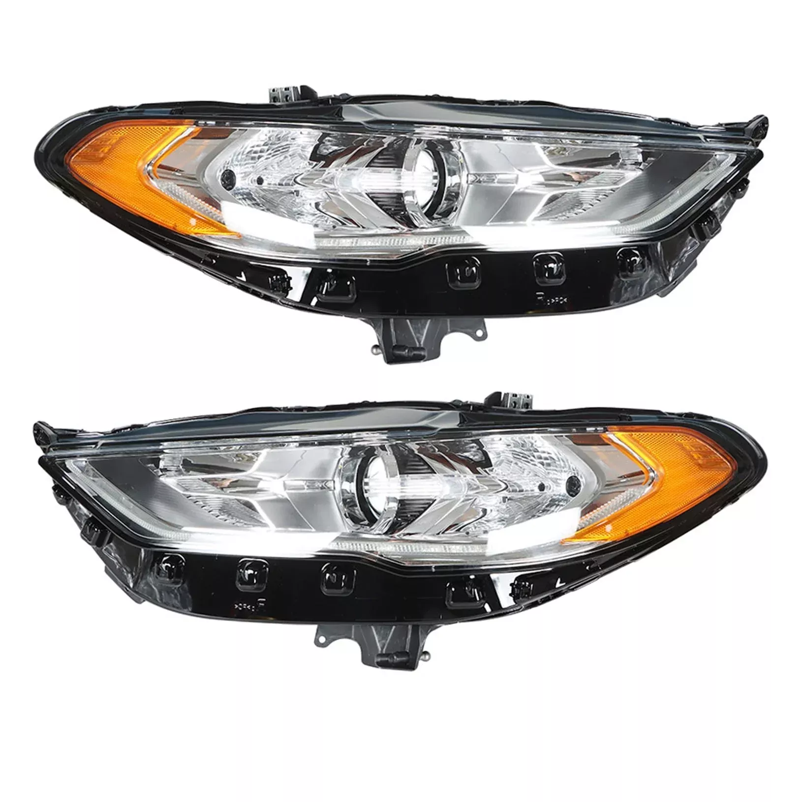 for 2017-2019 Fusion headlights LH+RH with LED daily running lights without bulb