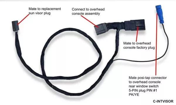 2019-2024 Ram Truck Driver-Side Sun Visor Homelink Upgrade Interface
