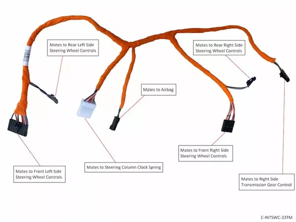 2023+ New Body Ram Heavy Duty Steering Wheel Wiring (Non-Heated)