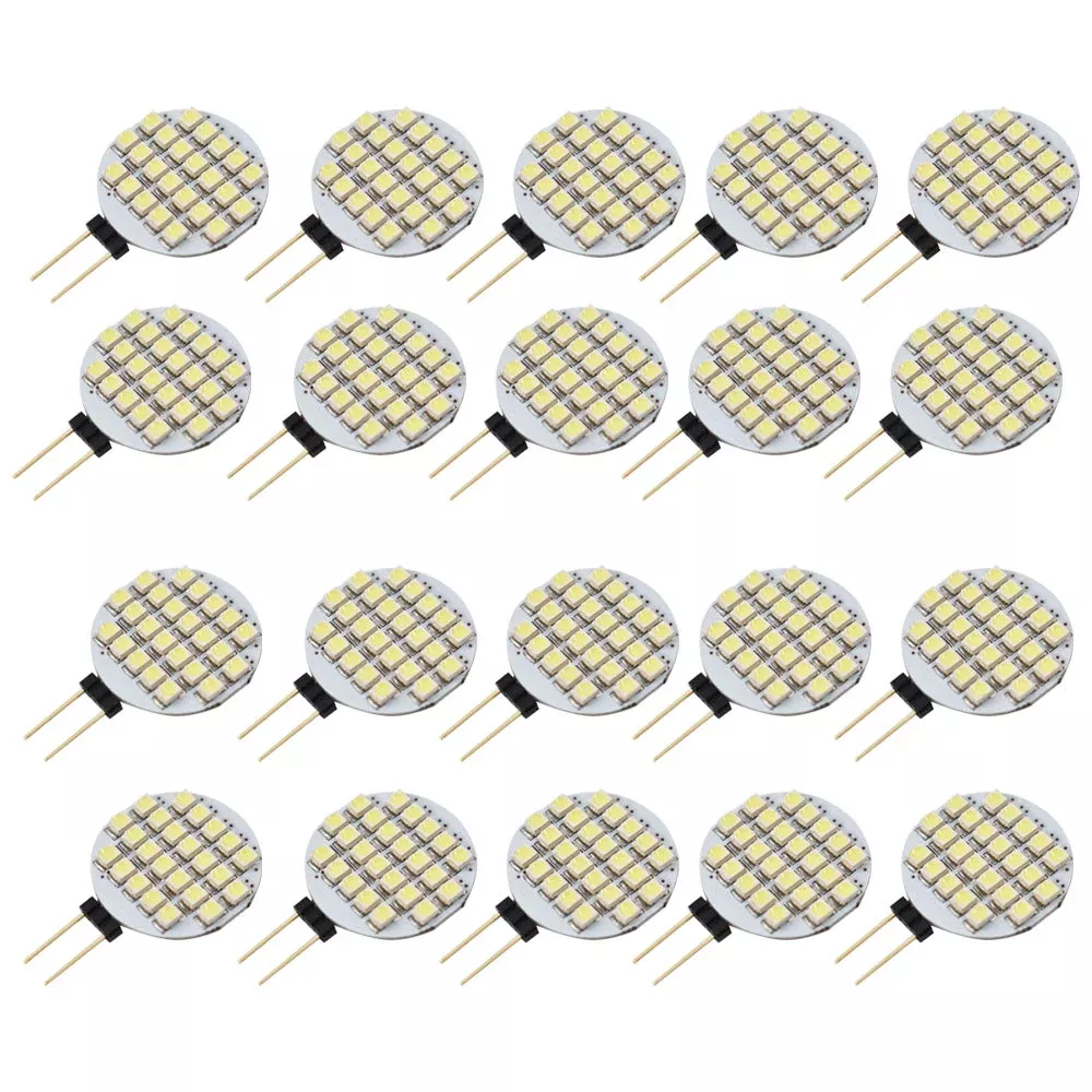 20x Pure White G4 3528 24 SMD Reading Marine Boat RV LED Light Bulbs new