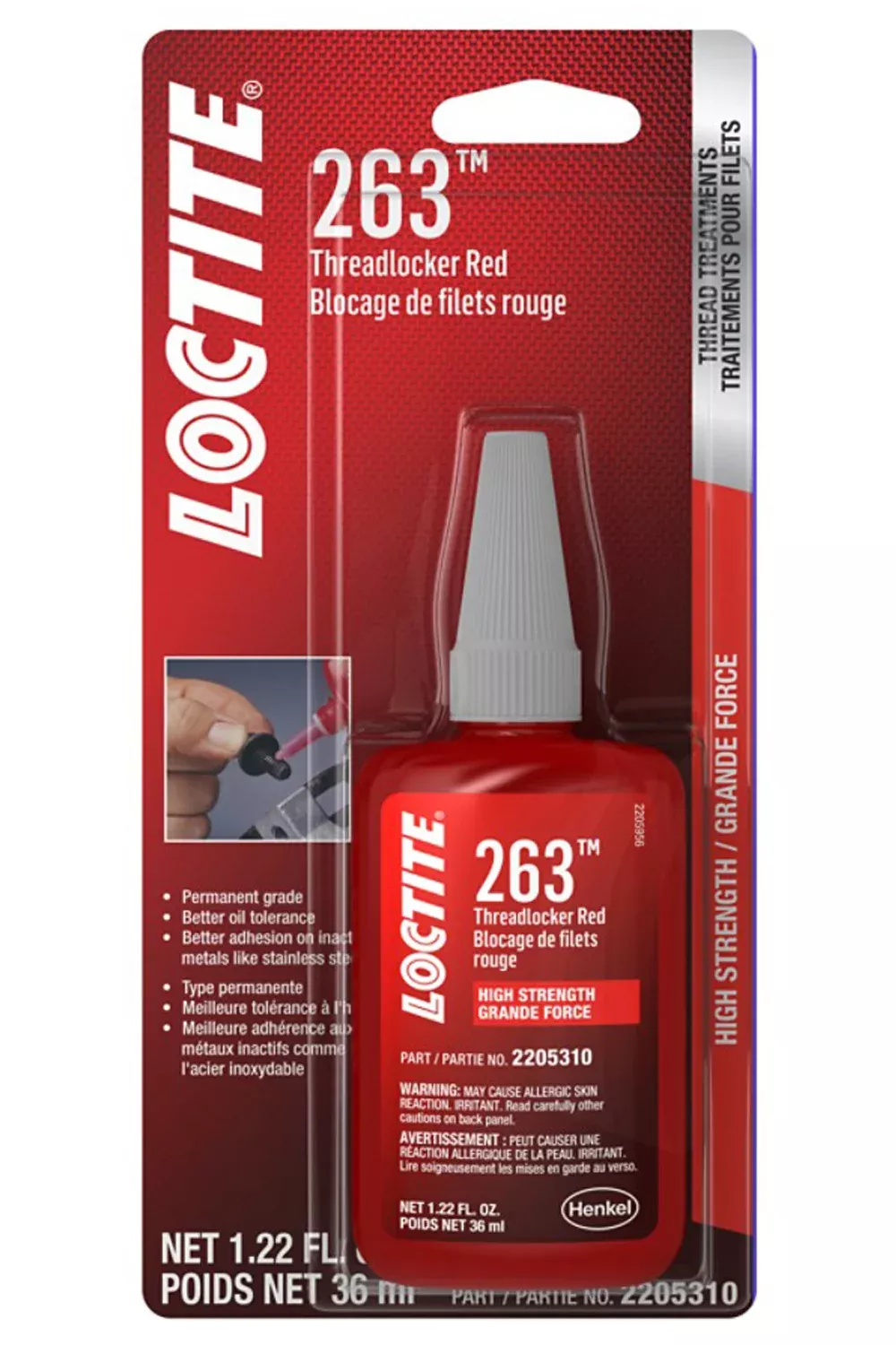263 Threadlocker RedSu rface Insensitive 36ml