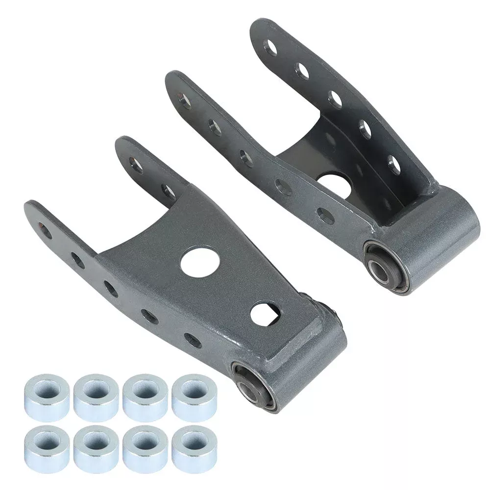 2Pc 2"-3" Rear Lowering Drop Shackles Kit For 2007/2008-2018 Silverado Sierra