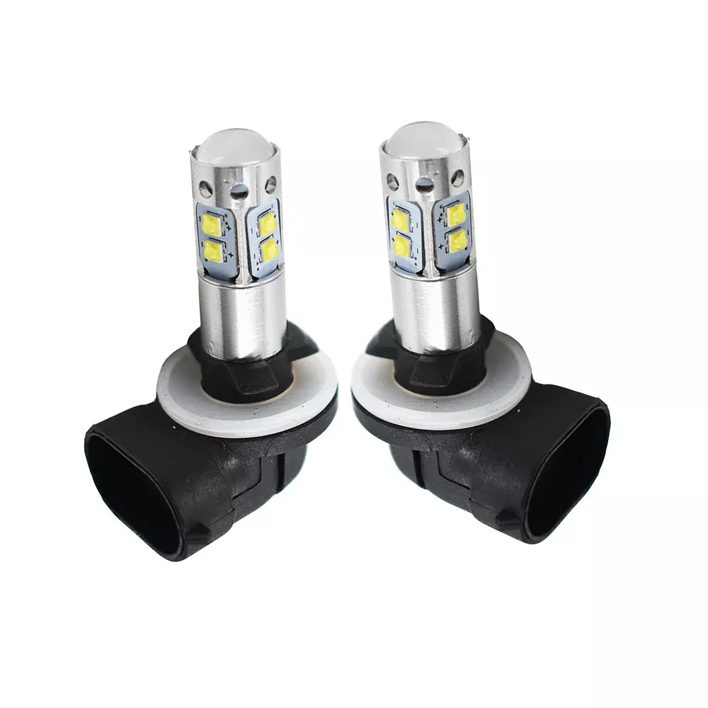 2pcs 881 100W LED 6000K White Headlamp Bulb For 2009 2010 Polaris Ranger RZR 800 EFI
