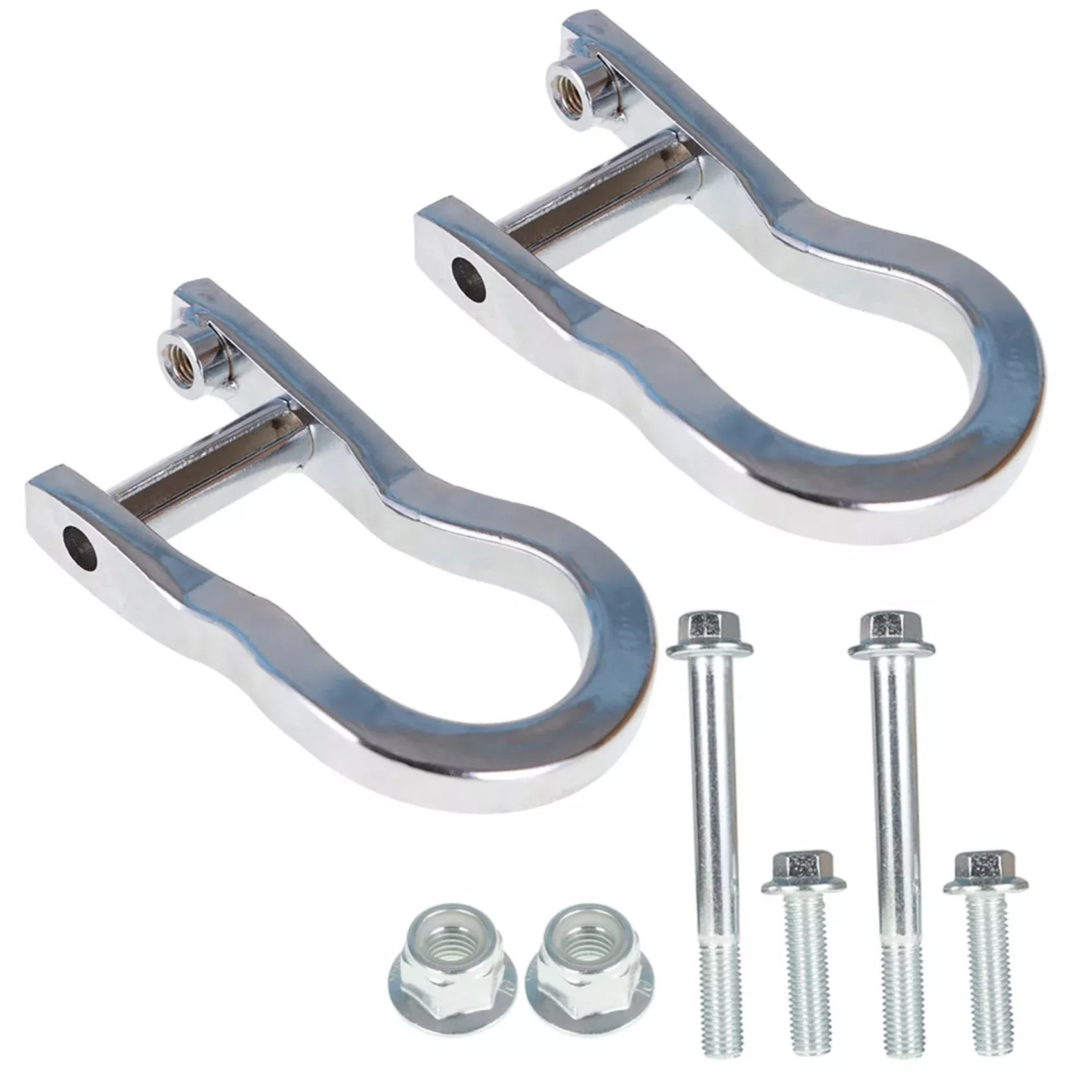 2X For 2007-2019 Chevrolet Silverado Sierra 1500 Chrome Tow Hooks 07-19 84072462