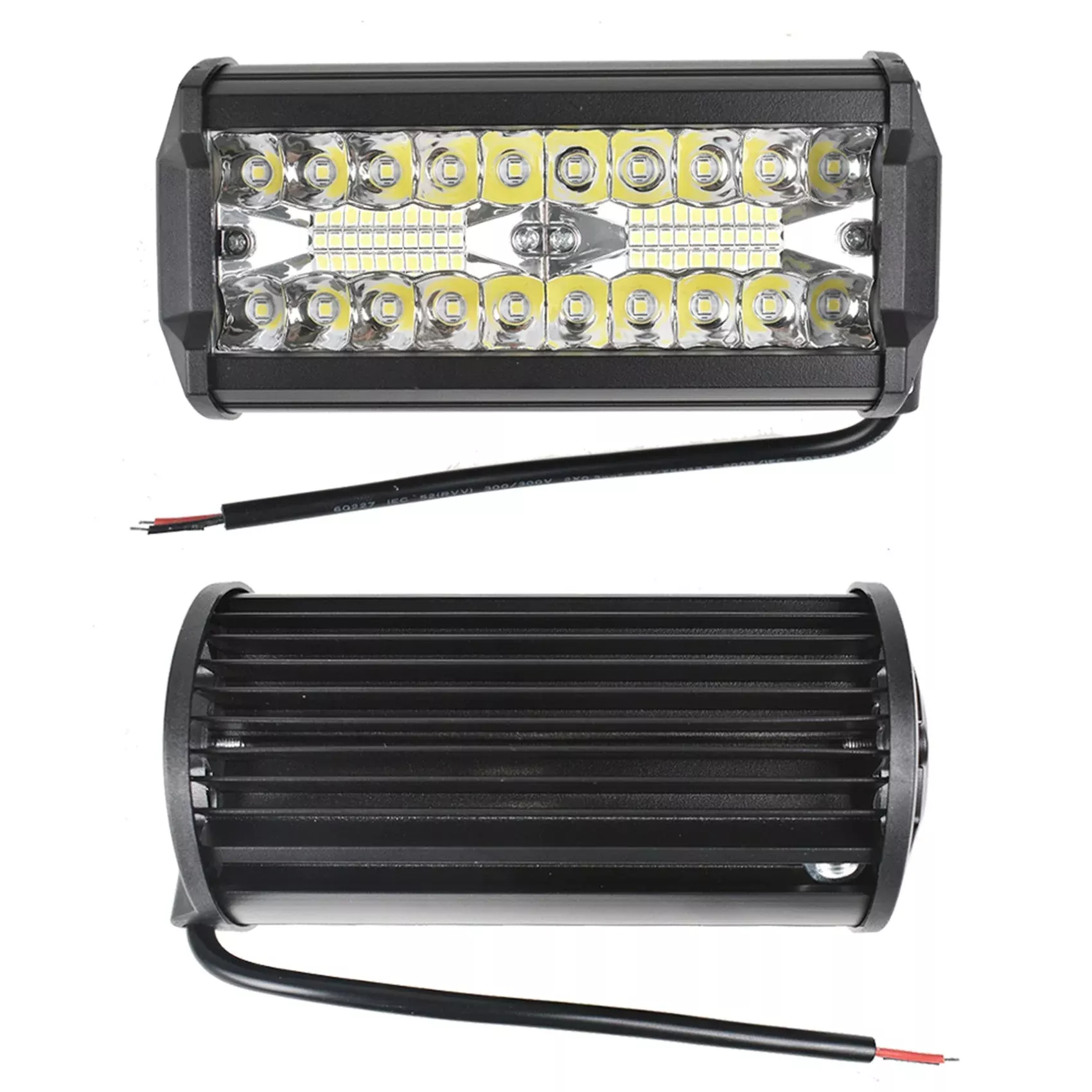 2x 7inch LED Work Light Bar Flood Spot Combo Fog Lamp Offroad Driving Truck 800W