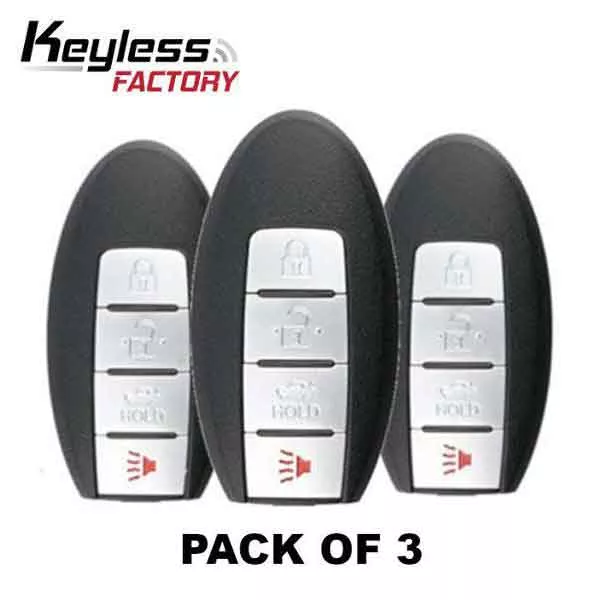 3 x 2013-2016 Nissan / Infiniti / 4-Button Smart Key / PN: 285E3-3TP0A / KR5S180144014 / IC 014 (Bundle of 3)