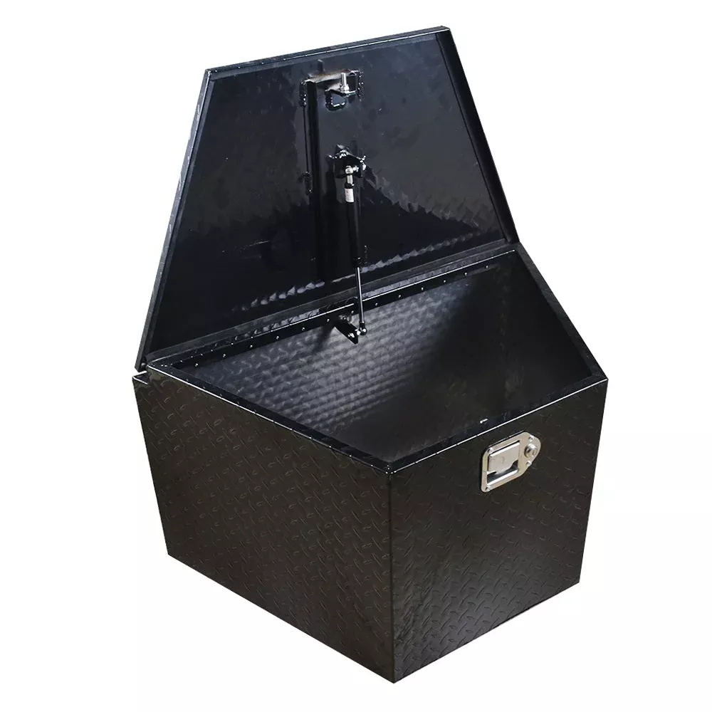 33 " x 19 " x 18 "Aluminum Diamond Plate Truck Tongue Box Tool Box Storage Black