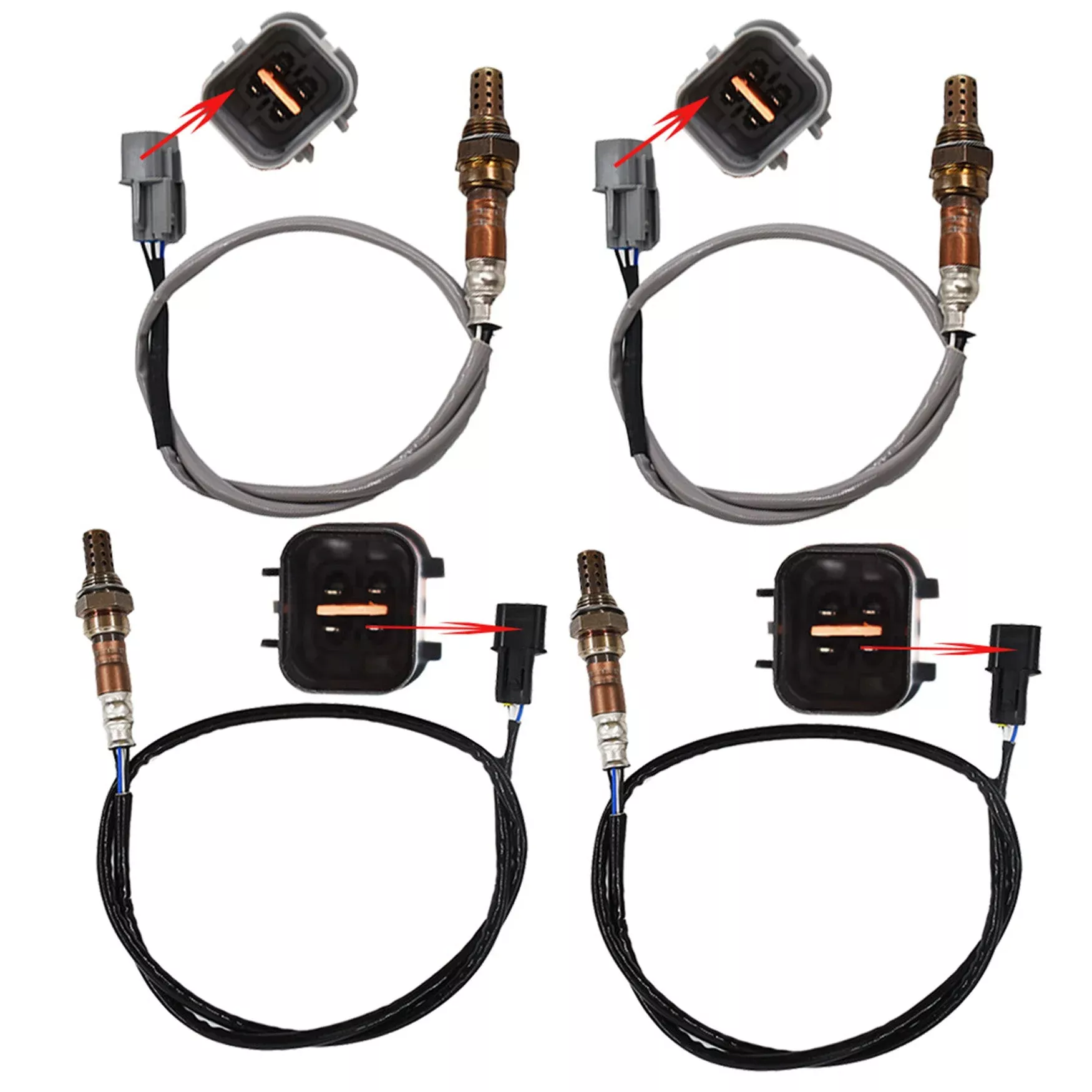 4X Oxygen Sensor 1 Sensor 2 Bank 1 Bank 2 for 04-11 Mitsubishi Endeavor V6-3.8