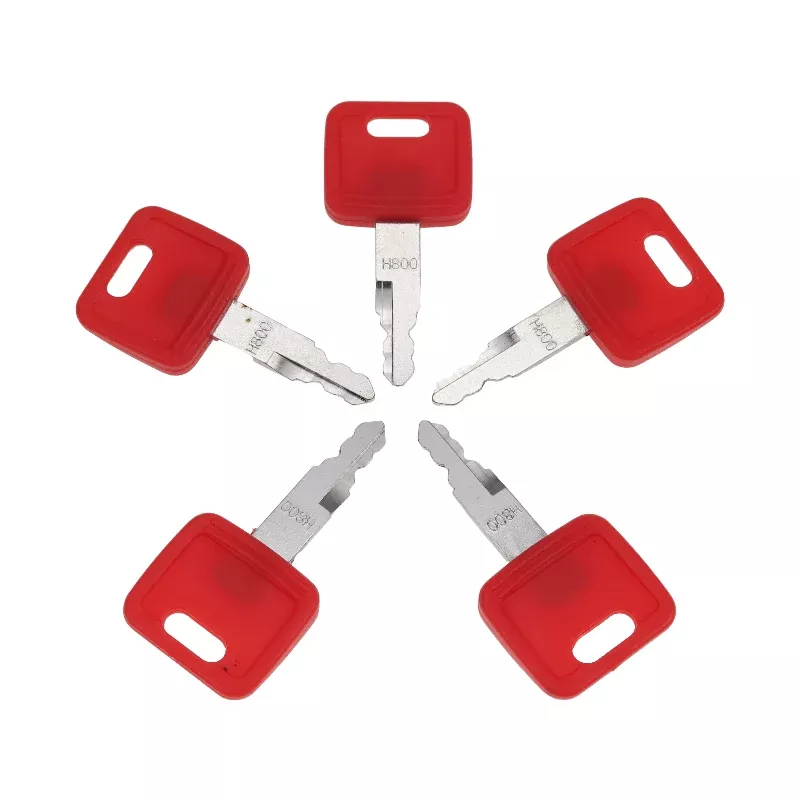 5 Pcs Ignition Start Key H800 for Fiat Hitachi John Deere Excavator CASE Dozer New Holland