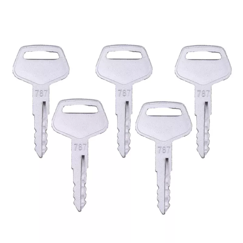 5 Pieces Heavy Equipment Key 787 for Komatsu Excavator Dozer Loader Backhoe Starter