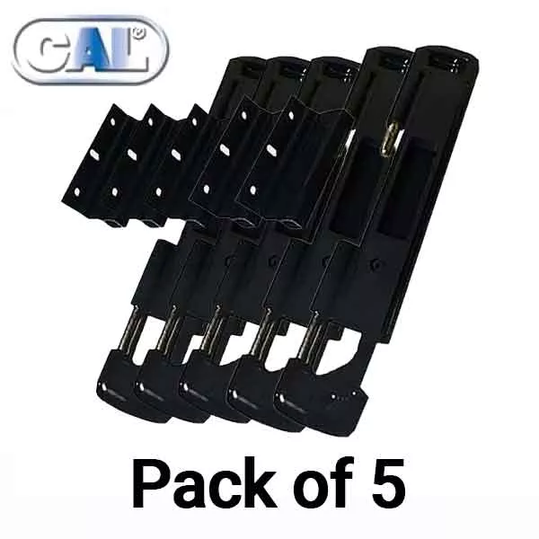 5 x CAL Double Bolt Lock - Sliding Glass Door Lock - Jet Black Finish (PACK OF 5)