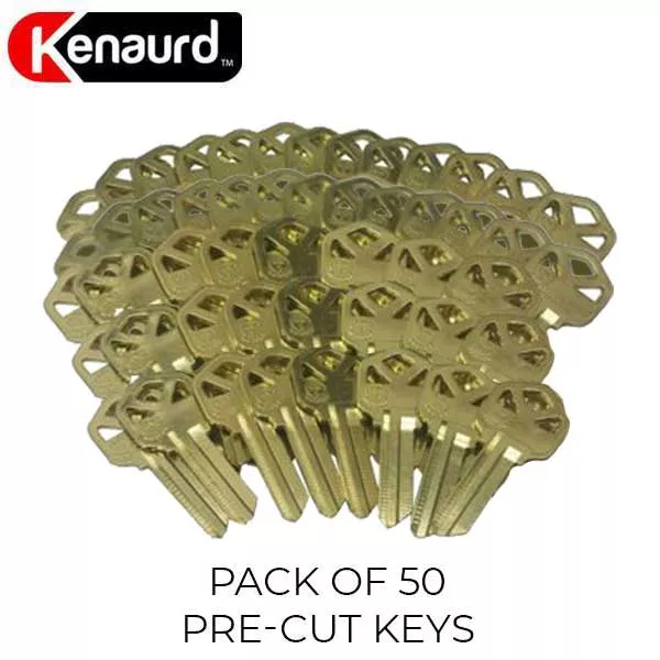 50 x Premium Pre-Cut Kwikset Keys - KW1 - (Pack of 50)