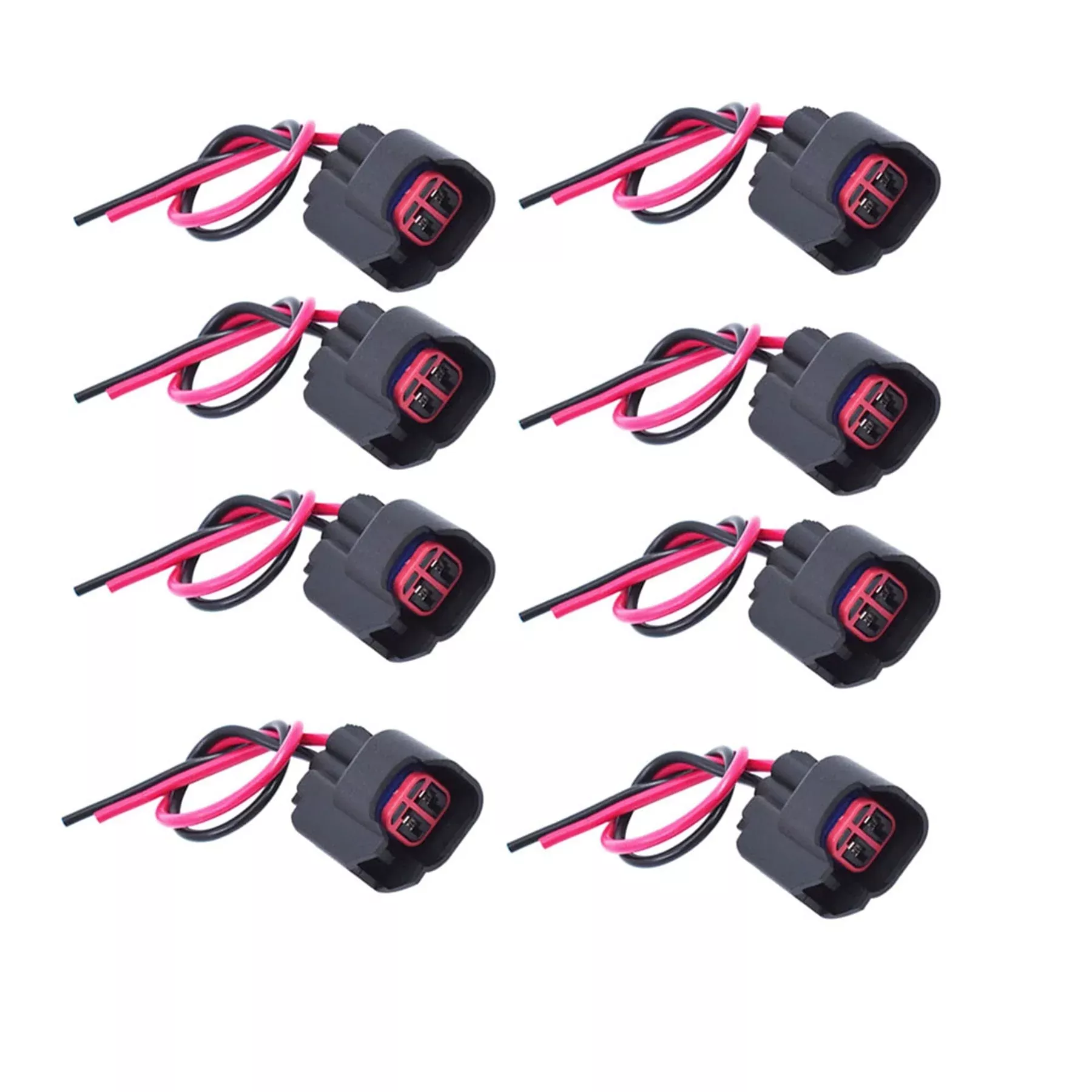 8 Wiring Plug Clips Fuel Injector Connector For EV6EV14 USCAR Pigtail Cut&Splice