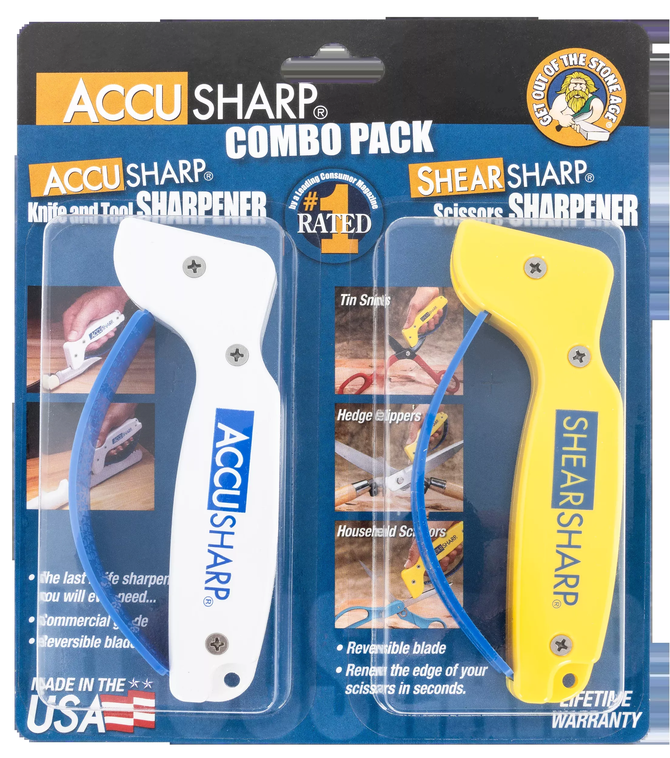 AccuSharp 012C ShearSharp Combo Diamond Tungsten Carbide Sharpener Combo