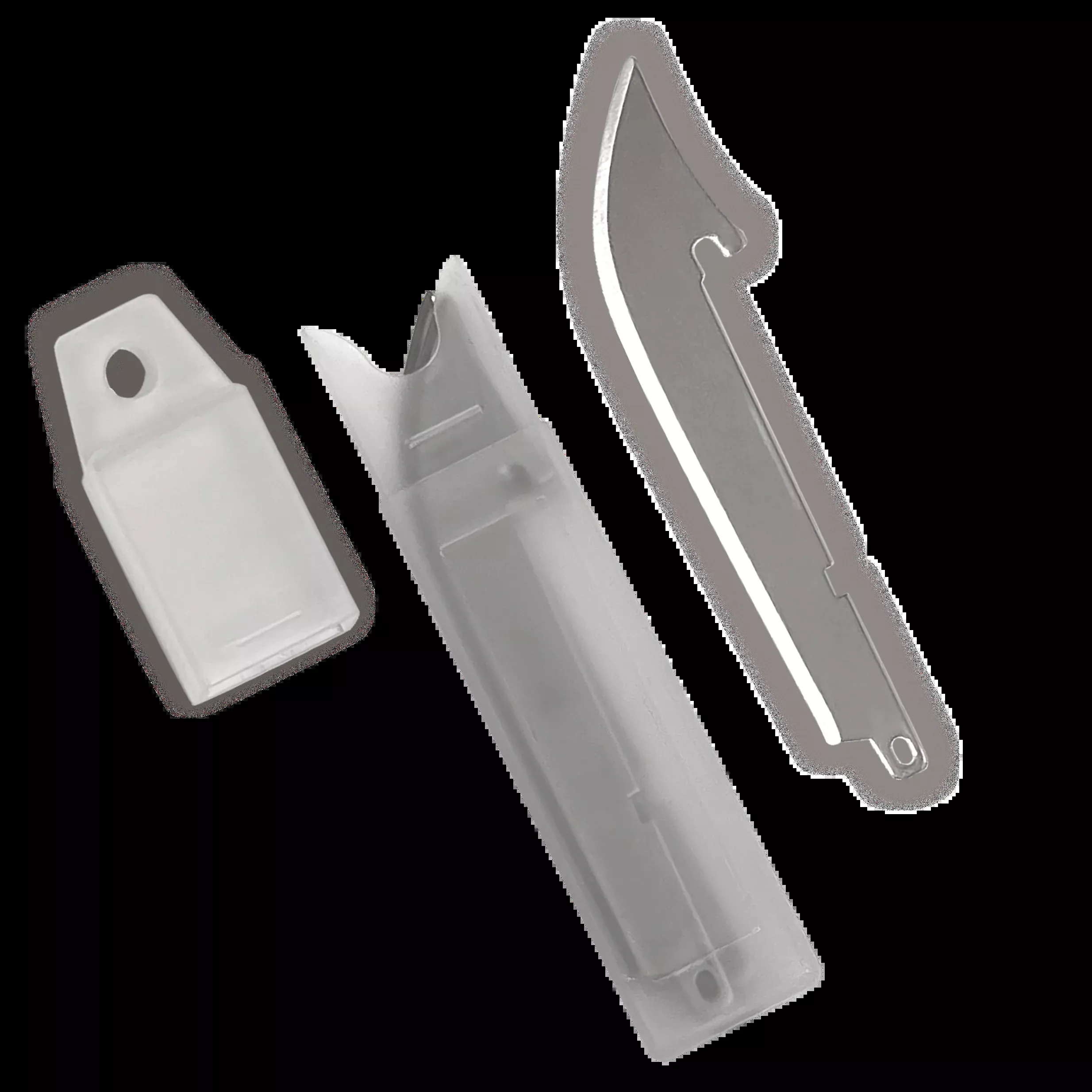 AccuSharp 742C Replaceable Blade Razor Replacement Blades 3.50" Stainless Steel Blade 6 Blades