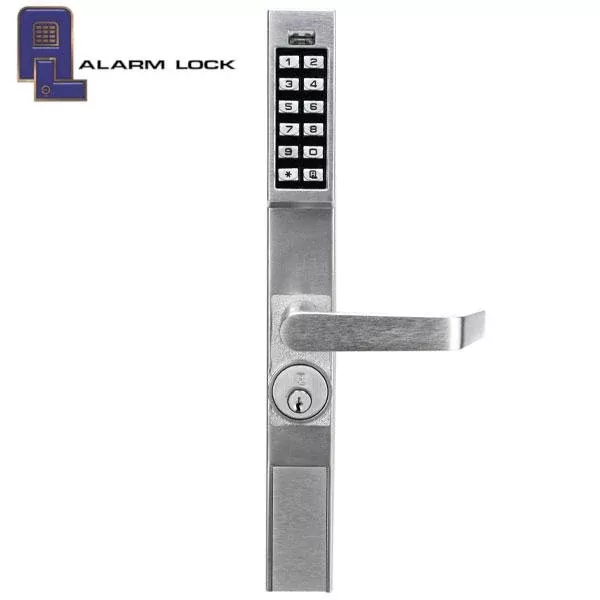 Alarm Lock Trilogy- DL1200 - Narrow Stile Keypad Lever Lock - 26D - Satin Chrome - Grade 1