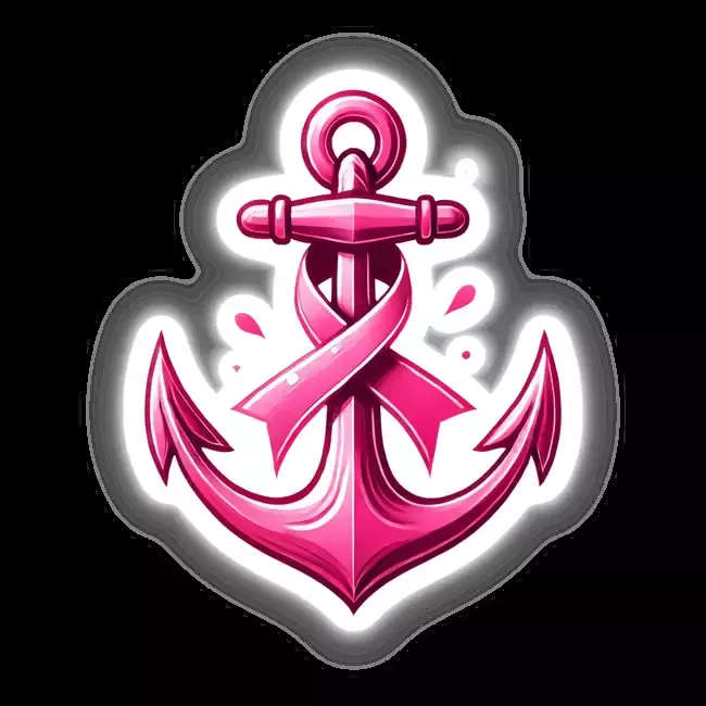 Anchor Pink Ribbon Breast Cancer