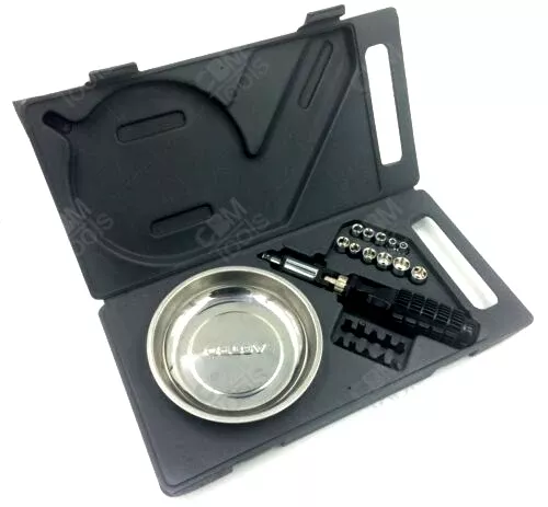Astro Pneumatic 1010 Screwdriver Bit Socket Set with Magnetic Tray