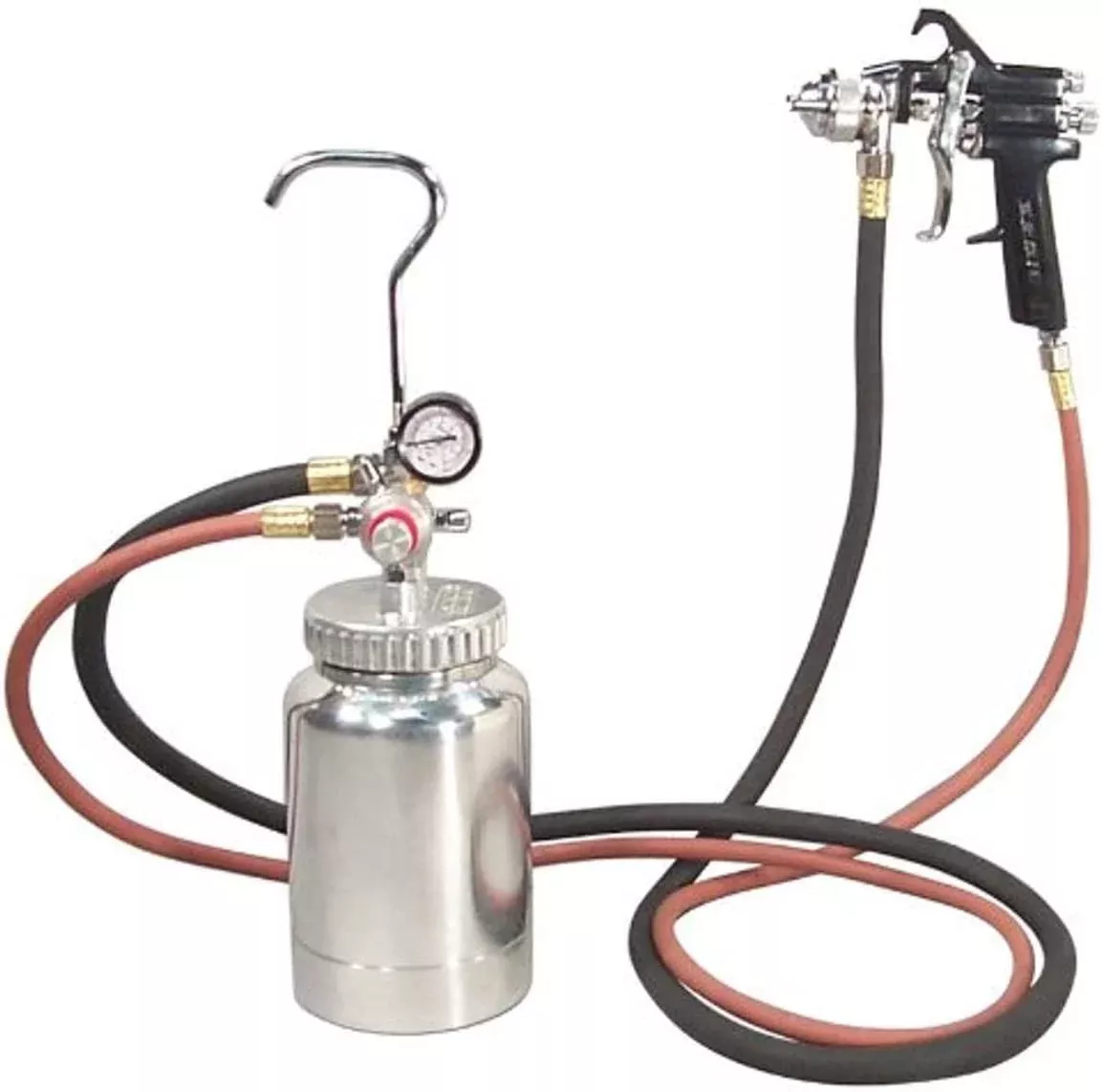 Astro Pneumatic 2PG7S 2 Qt Air Pressure Pot w/ Spray Gun, Hose, & 1.2mm Nozzle