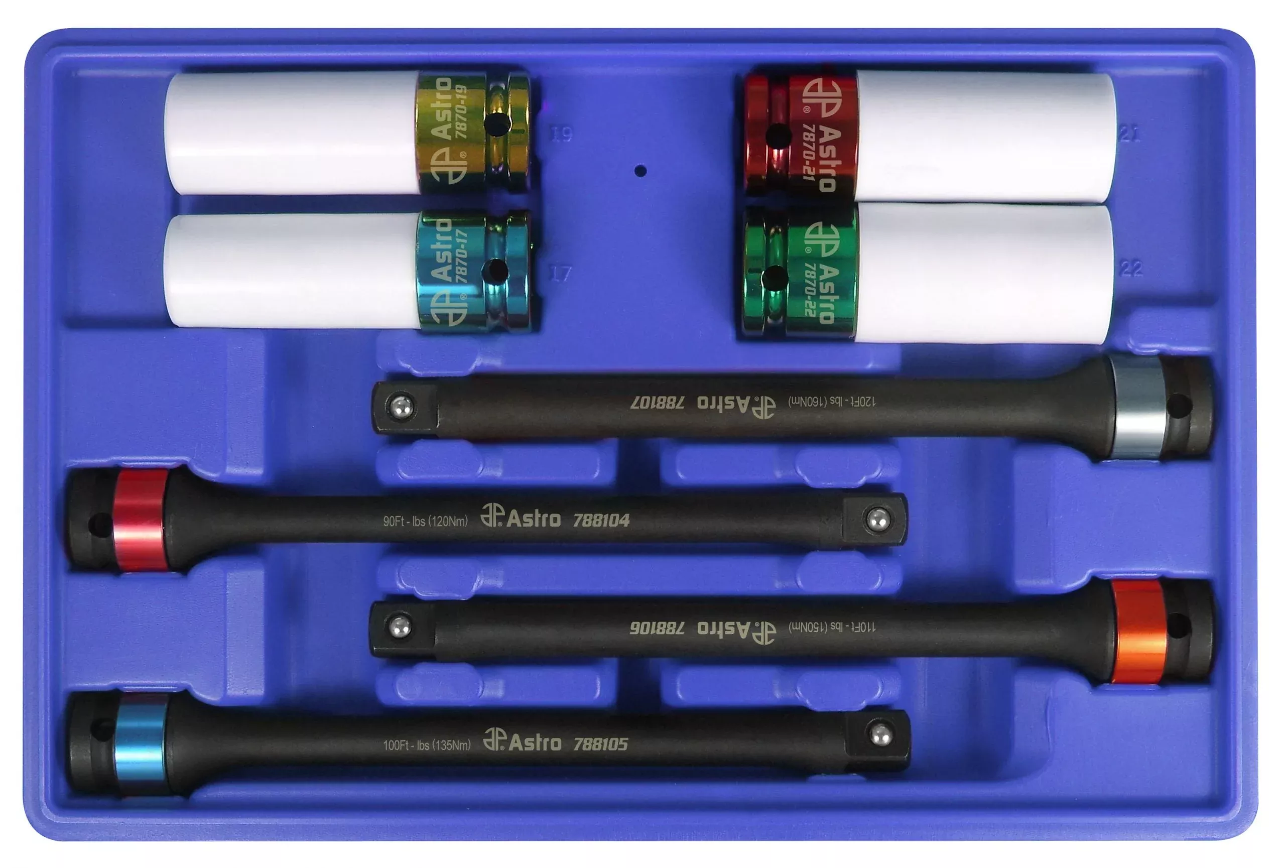 Astro Pneumatic 78818 8pc Torque Limiting Extension and Socket Set