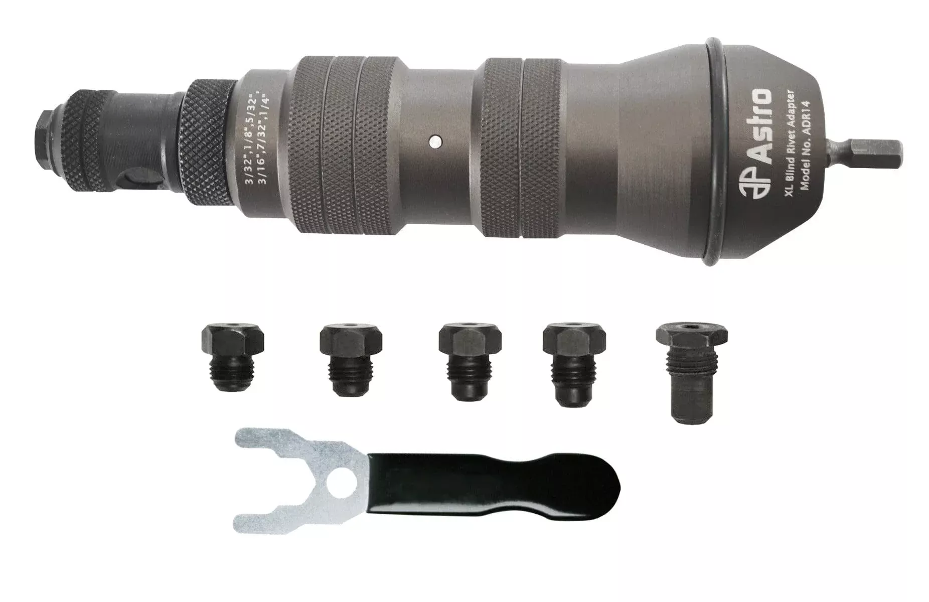 Astro Pneumatic ADR14 XL Blind Rivet Adapter Kit - 1/4" Capacity