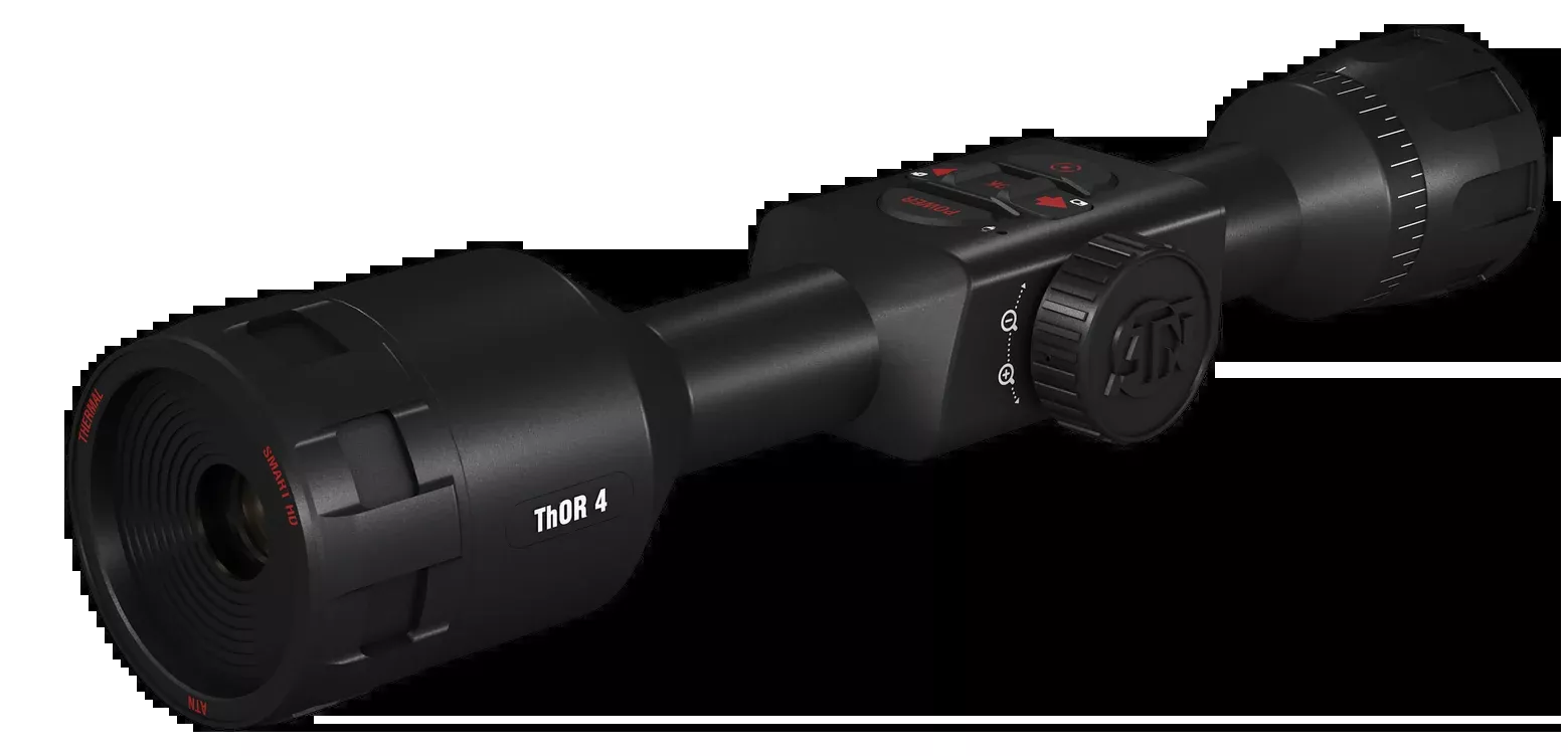 ATN TIWST4643A Thor 4 640 Thermal Rifle Scope Black Anodized 2.5-25x Multi Reticle 640x480 Resolution Features Rangefinder