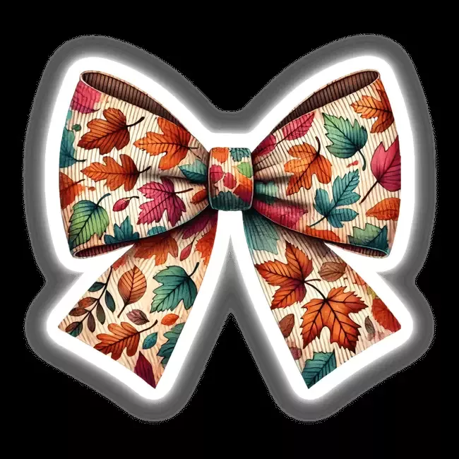 Autumn Leaves Pattern Coquette Bow