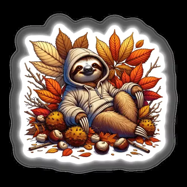 Autumn Sloth in Cozy Sweater