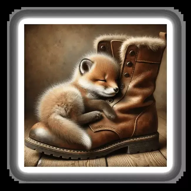 Baby Fox in Leather Boot