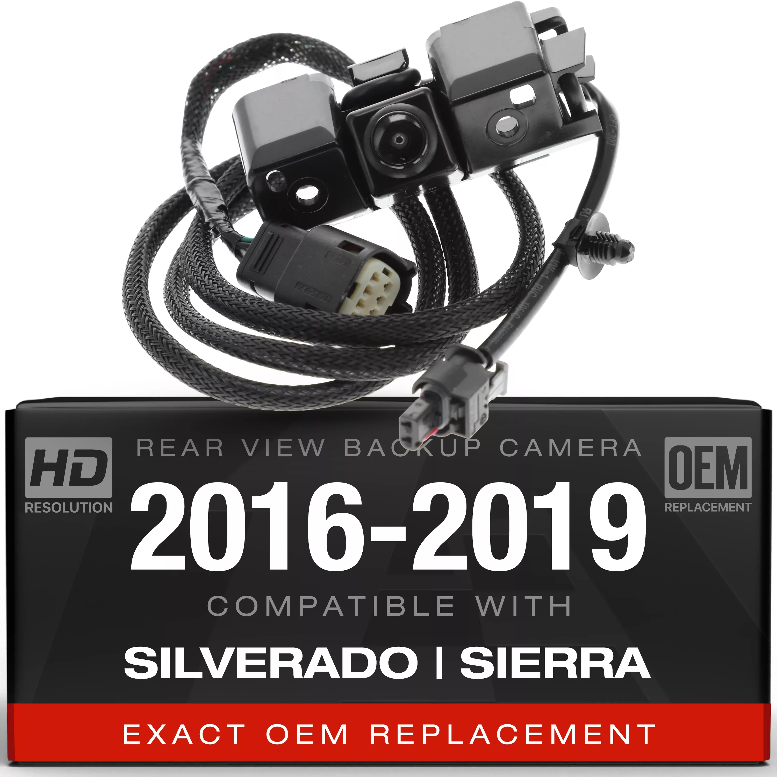 Backup Camera Compatible with 2016-2019 Chevy Silverado, GMC Sierra - OEM Replacement Reverse Camera 84062896, 590-111