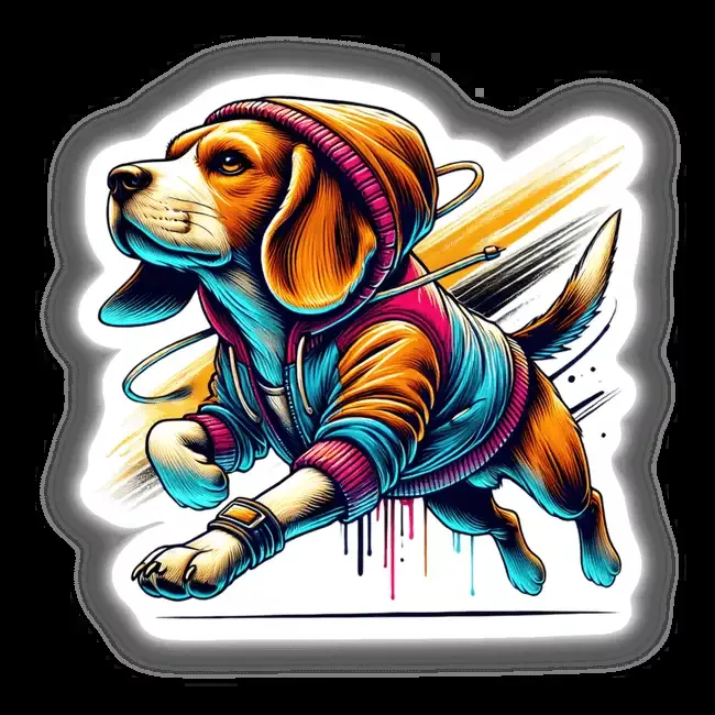 Beagle Dog Hoodie Urban Vibes