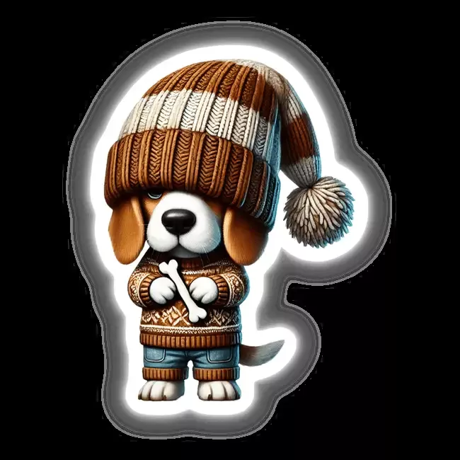 Beagle Gnome Holding Dog Bone
