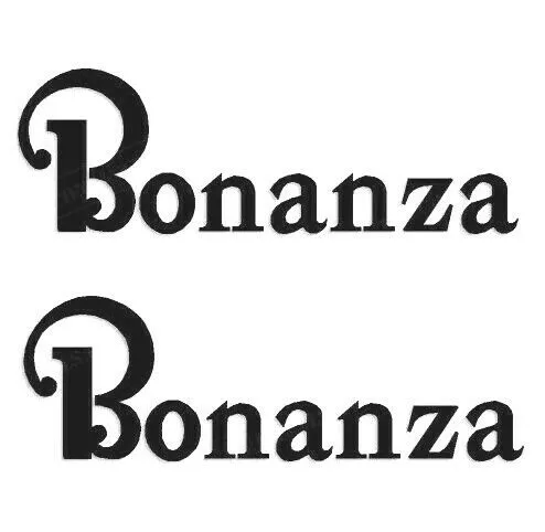 – Beechcraft Bonanza Aircraft Logo Decals – (Set of 2) – OEM New Oracle